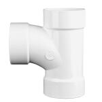NDS PVC S&D Sanitary Tee, 4 in. Hub X Hub X Hub Fitting (4P09C)