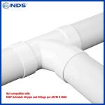 NDS PVC S&D Sanitary Tee, 4 in. Hub X Hub X Hub Fitting (4P09C)