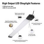Metalux SHP 46 in. 128-Watt Equivalent, 10000-Lumens Integrated LED, White Shop Light, 4000K CCT (4SHP10040R)