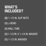 Oatey Form N Fit 1-1/2 in. White Plastic Sink Drain Flexible P-Trap (DC3522605)