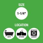 Oatey 1-1/4 in. White Plastic Sink Drain P- Trap (HDC9700B)