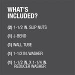 Oatey 1-1/2 in. White Plastic Sink Drain P- Trap (HDC9704B)