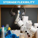 SIMPLE DRAIN 1.25 in. Rubber Threaded P-Trap Bathroom Single Sink Drain Kit (3EA-1V2-TC0)