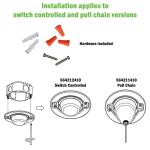 Commercial Electric 5 in. LED Closet Utility Light Lampholder Switch Controlled, 650 Lumens, 7-Watt 4000K Bright White, Flush Mount (564212411)