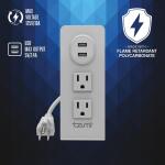 Tzumi Power Stand 2-Outlet Multi-Port Surge Protector (8448HD)