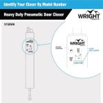 Wright Products Heavy Duty Pneumatic Screen and Storm Door Closer, White (V150WH)