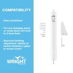 Wright Products Heavy Duty Pneumatic Screen and Storm Door Closer with EZ-HOLD, White (V2012WH)
