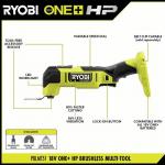 RYOBI (Tool Only) ONE+ HP 18V Brushless Cordless Oscillating Multi-Tool (PBLMT51B)