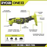 RYOBI(Tool Only) ONE+ 18V Cordless Oscillating Multi-Tool (PCL430B)