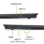 Acer Swift 16 AI - 16" 3K OLED Touch Laptop - Intel Core Ultra 7, 16GB RAM, 1TB SSD - Ice Black