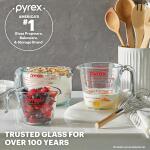 Pyrex 1118990 | 3PC Measuring Cup Set | 1 Cup, 2 Cup, 4 Cup Glass