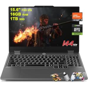 Lenovo LOQ 15.6" FHD Gaming Laptop, Ryzen 7 16GB RAM, 1TB Backlit Keyboard, Windows 11.