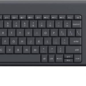 Logitech K400 Plus Wireless Touch Keyboard Built in Touchpad, Easy Media Control, Compatible with PC connected TV, Windows, Android, Chrome OS, Laptop, Tablet Black