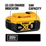 DEWALT 20V MAX 125 MPH 450 CFM Brushless Cordless Battery Powered Blower Kit with (1) 5 Ah Battery & Charger