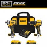 DEWALT ATOMIC 20-Volt MAX Lithium-Ion Cordless Combo Kit (2-Tool) with (2) 2.0Ah Batteries, Charger and Bag