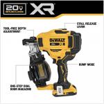 DEWALT 20V MAX Lithium-Ion 15-Degree Electric Cordless Roofing Nailer Kit with 2.0Ah Battery Charger and Bag