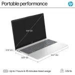 HP 15.6" FHD Touch Laptop - Intel Core i7, 16GB RAM, 512GB SSD - Silver