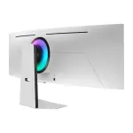 Samsung - 49" Odyssey QD-OLED G9 Curved Dual-QHD 240Hz FreeSync Prem Pro and G-Sync Compatible Smart Glare Free Gaming Monitor - SILVER