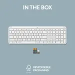 Logitech K950 Signature Slim Wireless Keyboard – Full-Size, Quiet Typing, Off-White