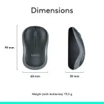 Logitech MK270 Wireless Keyboard and Mouse Bundle – Full-size, Membrane, Black for PC.