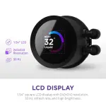 NZXT - Kraken 280mm Radiator CPU Liquid Cooler (2 x 140mm F Fans) with 1.54" LCD Display - Black (RL-KN280-B1)