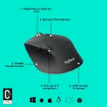 Logitech M720 Triathlon Wireless Optical Mouse – Black