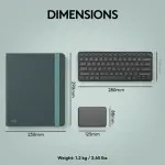 Logitech - Casa Pop-Up Desk Work From Home Kit Compact Wireless Keyboard, Touchpad and Laptop Stand - Classic Chic (920-011236)