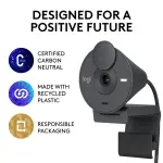 Logitech - Brio 300 1920x1080p USB-C Webcam - Graphite (960-001497)