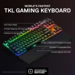 SteelSeries Apex Pro TKL V2 Wireless Gaming Keyboard – HyperMagnetic Switches, Adjustable Actuation, Rapid Tap & Trigger – Black
