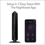 NETGEAR Nighthawk AC1900 Cable Modem Router – Black