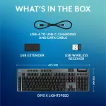 Logitech - G915 X LIGHTSPEED Full-size Wireless Mechanical GL Blue Clicky Switch Gaming Keyboard for PC/Mac - Black (920-012704)
