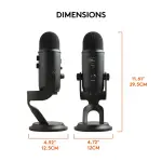 Blue Yeti Professional USB Condenser Microphone with Multiple Patterns
