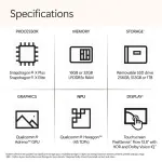 Microsoft Surface Laptop Copilot+ PC - 13.8" Touchscreen - Snapdragon X Elite - 16GB RAM - 1TB SSD - Platinum