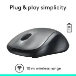 Logitech M310 Ambidextrous Wireless Optical Mouse – Silver