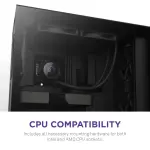 NZXT - Kraken 280mm Radiator CPU Liquid Cooler (2 x 140mm F Fans) with 1.54" LCD Display - Black (RL-KN280-B1)