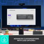 Logitech MX Mechanical Full-Size Wireless Keyboard - Tactile Switch - Graphite