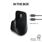 Logitech MX Master 3S for Mac Bluetooth Laser Mouse with Ultrafast Scrolling – Space Gray