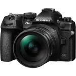 Olympus OM SYSTEM OM-1 4K Mirrorless Camera with Lens – Black