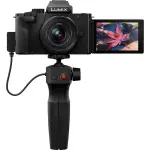 Panasonic LUMIX G100 4K Mirrorless Vlogging Kit (12-32mm, Tripod Grip) – Black