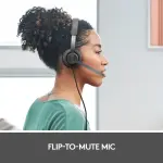 Logitech - Zone 750 Wired Headset - Noise Canceling On-Ear - Black (981-001103)