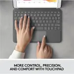 Logitech - Combo Touch Keyboard Folio for Apple iPad 10.2" - Graphite (920-009608)