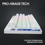Logitech PRO X TKL LIGHTSPEED Wireless Gaming Keyboard with RGB - White