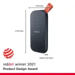 SanDisk 2TB External Portable SSD - USB 3.2 Gen 2 Type C - Black