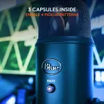 Blue Yeti Professional USB Condenser Microphone with Multiple Patterns