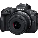 Canon EOS R100 4K Mirrorless Camera with RF-S 18-45mm & 55-210mm Lenses – Black