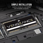 Corsair 32GB VENGEANCE Laptop DDR5 4800 MHz SO-DIMM Memory Kit (2 x 16GB)