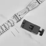 Insignia™ - Stainless Steel Link Band for Apple Watch 44mm, 45mm, 46mm Series 10, and Apple Watch Ultra 49mm (All Series) - Silver (NS-AWB45SLB)