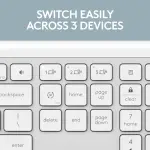 Logitech K950 Signature Slim Wireless Keyboard – Full-Size, Quiet Typing, Off-White