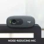 Logitech C270 Webcam with Noise-Reducing Mic – Black