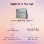 Lenovo - Tab Plus - 11.5" Tablet - 256GB with Sleeve - Luna Grey